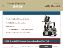 Tablet Screenshot of islandforklifts.com